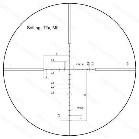 Vector Optics Veyron 3-12x44 SFP visor compacto para rifle