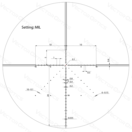 Vector Optics Veyron 4-16x44 IR First Focal Plane Illuminated visor para rifle