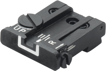 Alza ajustable para Glock [G17 G19 G26 & other] | líneas blancas