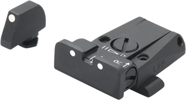Miras ajustables para Glock [G17 G19 G26 & other] | puntos blancos
