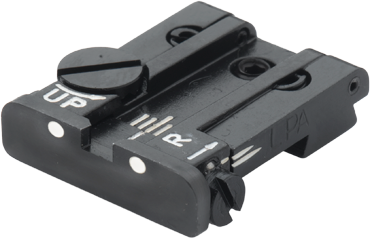 Browning Hi-Power alza ajustable | puntos blancos