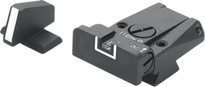 Browning Hi-Power [Vigilante Mark III Practical HP40] miras ajustables | líneas blancas