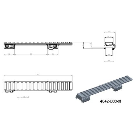 CZ 500 & CZ 557 riel Picatinny | Long