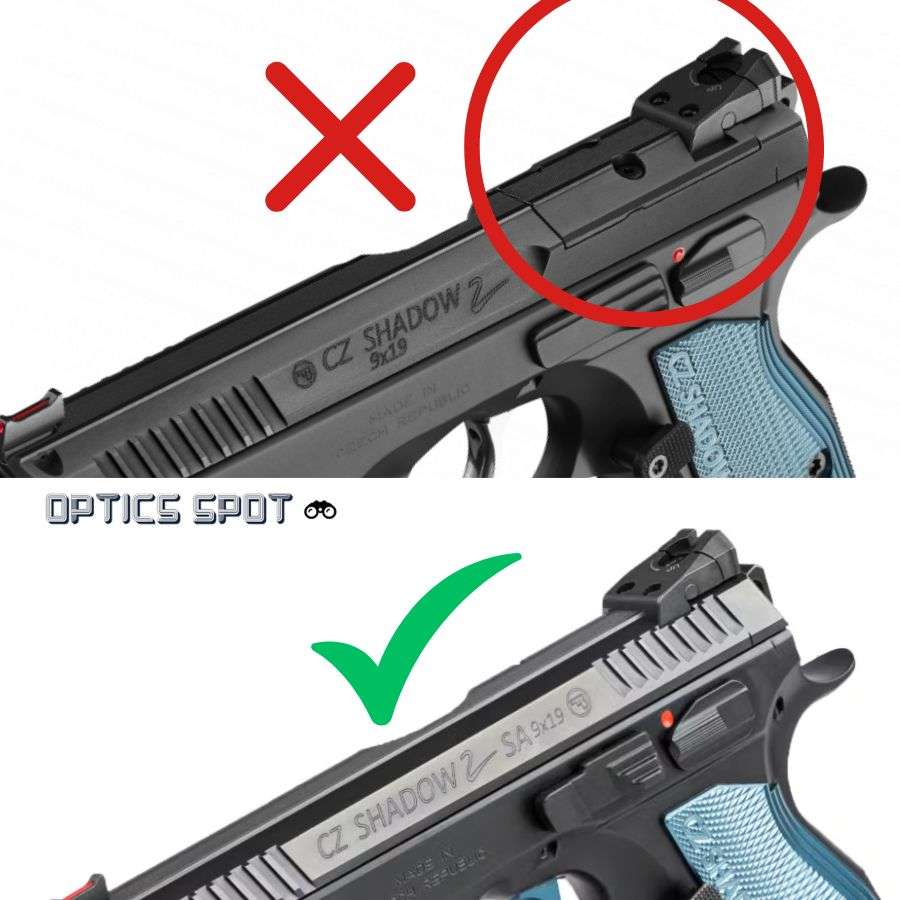 CZ Shadow 2 montura para mira de punto rojo | Shield RMSc huella