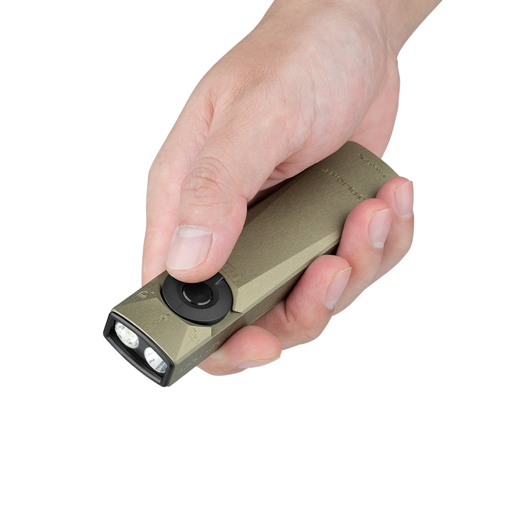 Olight Arkfeld Ultra | linterna EDC plana 3 en 1 | 1.400 lm - Olive Green