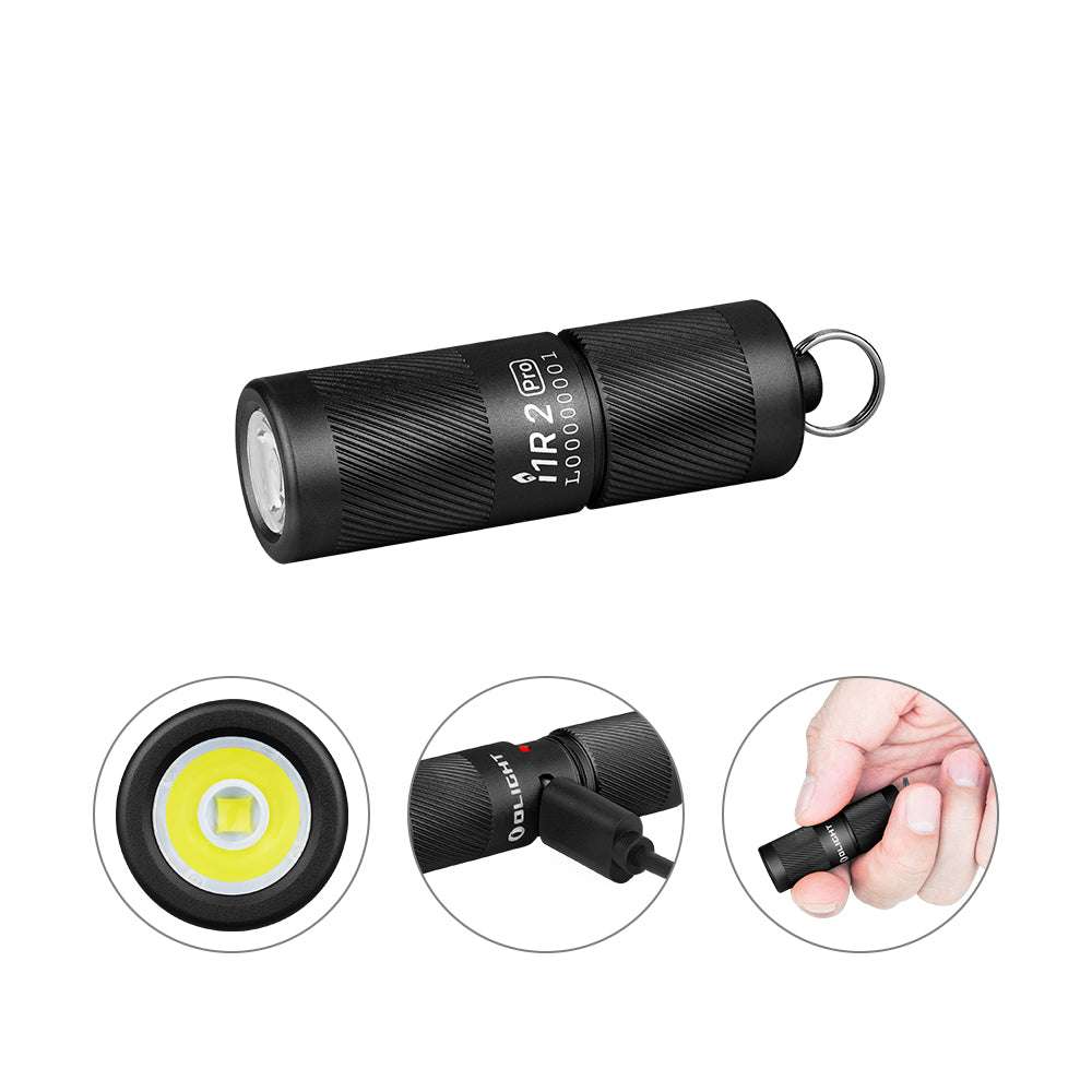 Olight i1R 2 Pro | linterna recargable para llavero | 180 lm - Negro