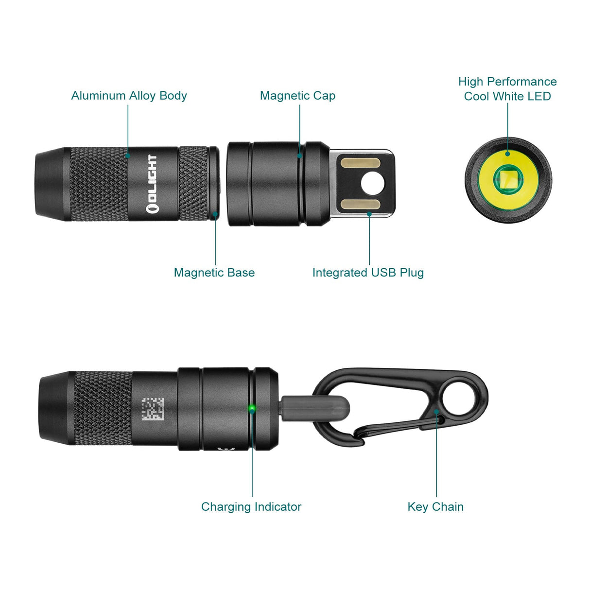 Olight imini 2 | mini linterna recargable de llavero | 50 lm