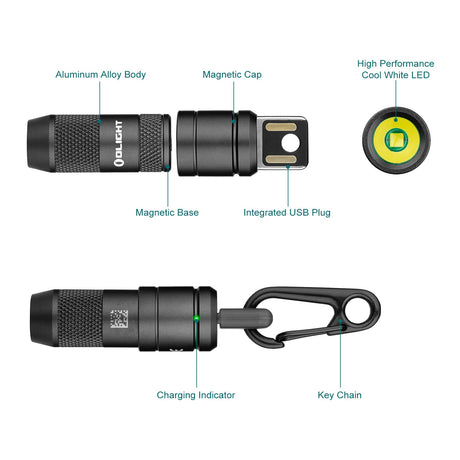 Olight imini 2 | mini linterna recargable de llavero | 50 lm