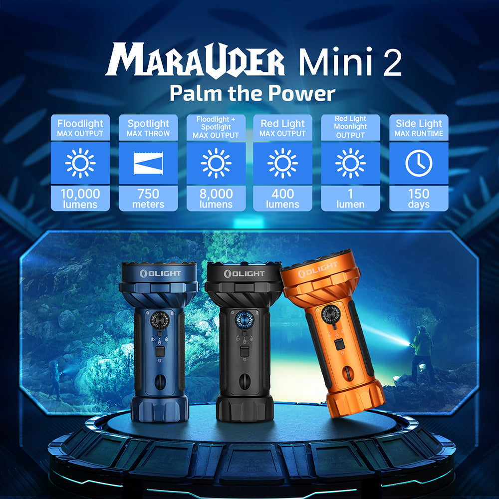 Olight Marauder 2 Mini | potente linterna recargable | 10.000 lm