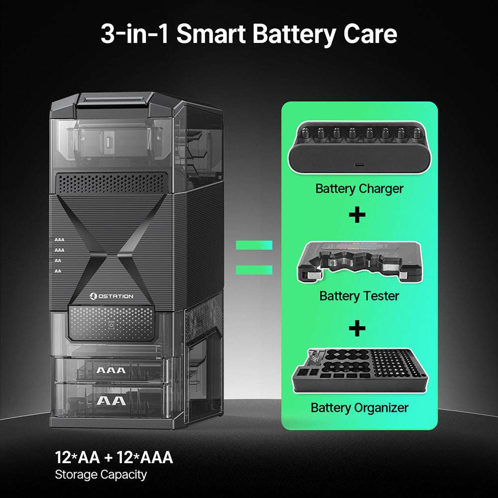 Olight Ostation 2 | cargador inteligente de baterías AA/AAA | 3-en-1