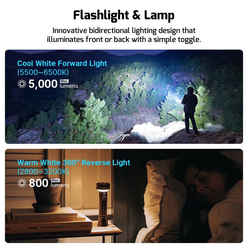 Olight Prowess | linterna con iluminación bidireccional | 5.000 lm