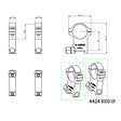 anillas de visor de 30mm | base Picatinny con tuerca de tornillo - Alta