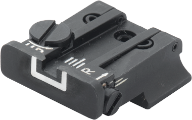 Smith & Wesson [Cal. 10 Cal. 45 3rd Gen] alza ajustable | líneas blancas