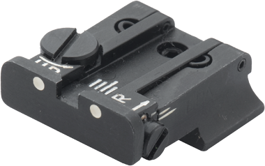 Smith & Wesson [Cal. 9 Cal. 40 3rd Gen & 1911E Cal. 45] alza ajustable | puntos blancos