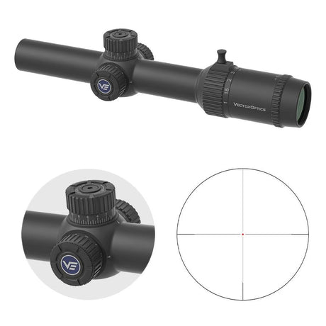 Vector Optics Forester 1-8x24 Fiber SFP visor para rifle