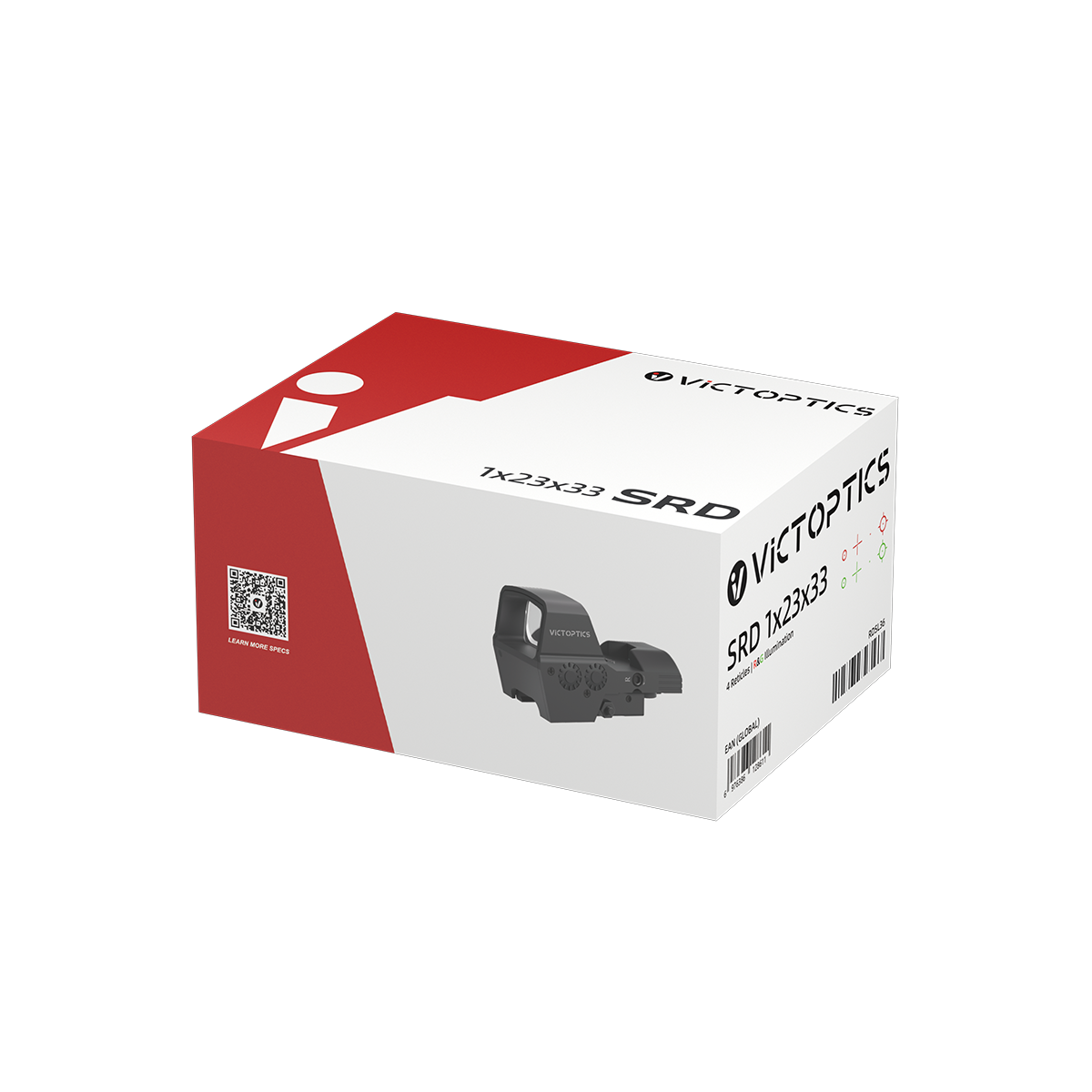 VictOptics SRD 1x23x33 mira de punto rojo de cuatro retículas